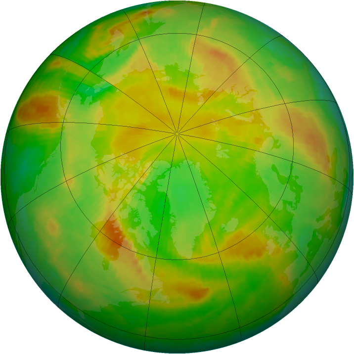Arctic ozone map for 04 June 2003
